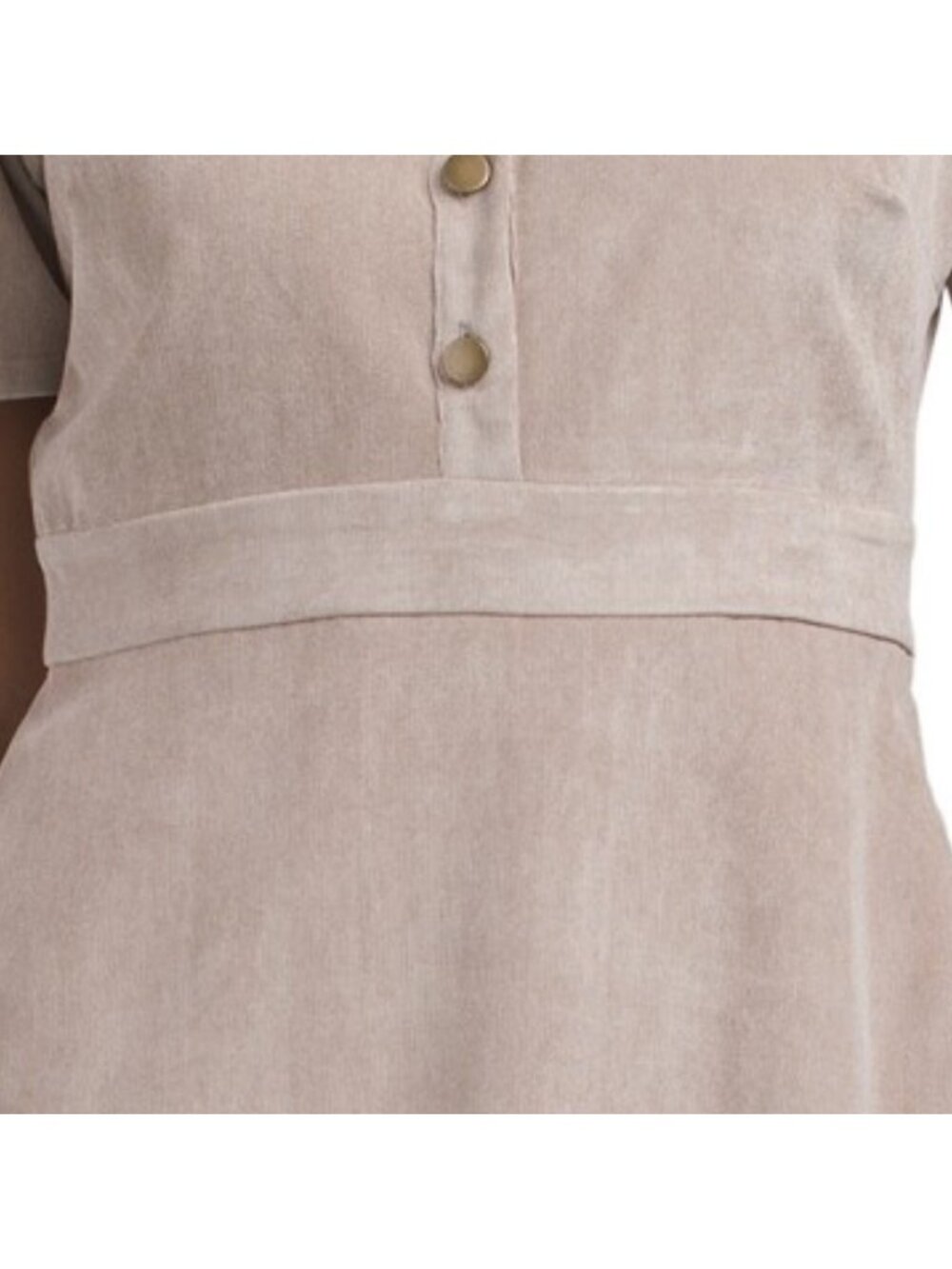 LONDON TIMES Corduroy Inset Waist Mini Dress - Picture 4 of 4